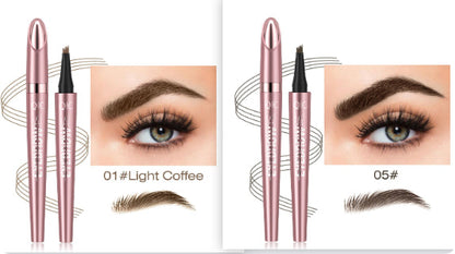 Waterproof And Smooth Not Smudge Four-fork Liquid Eyebrow Pencil