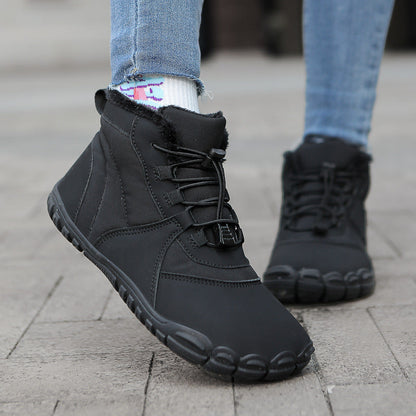 Outdoor Snow Boots Non-slip Waterproof Fleece-lined Insulated Cotton-padded Shoes