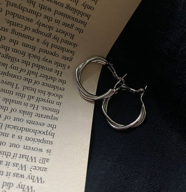 Silver Needle Earrings New-style Drop Earrings With A High-end Feel