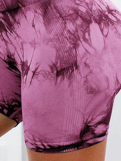 Tie-Dye High Waist Active Shorts for Women Workout Gear