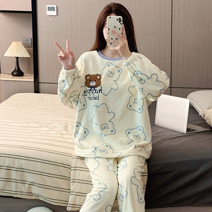 Women's Warm Loungewear Outer Wear Suit