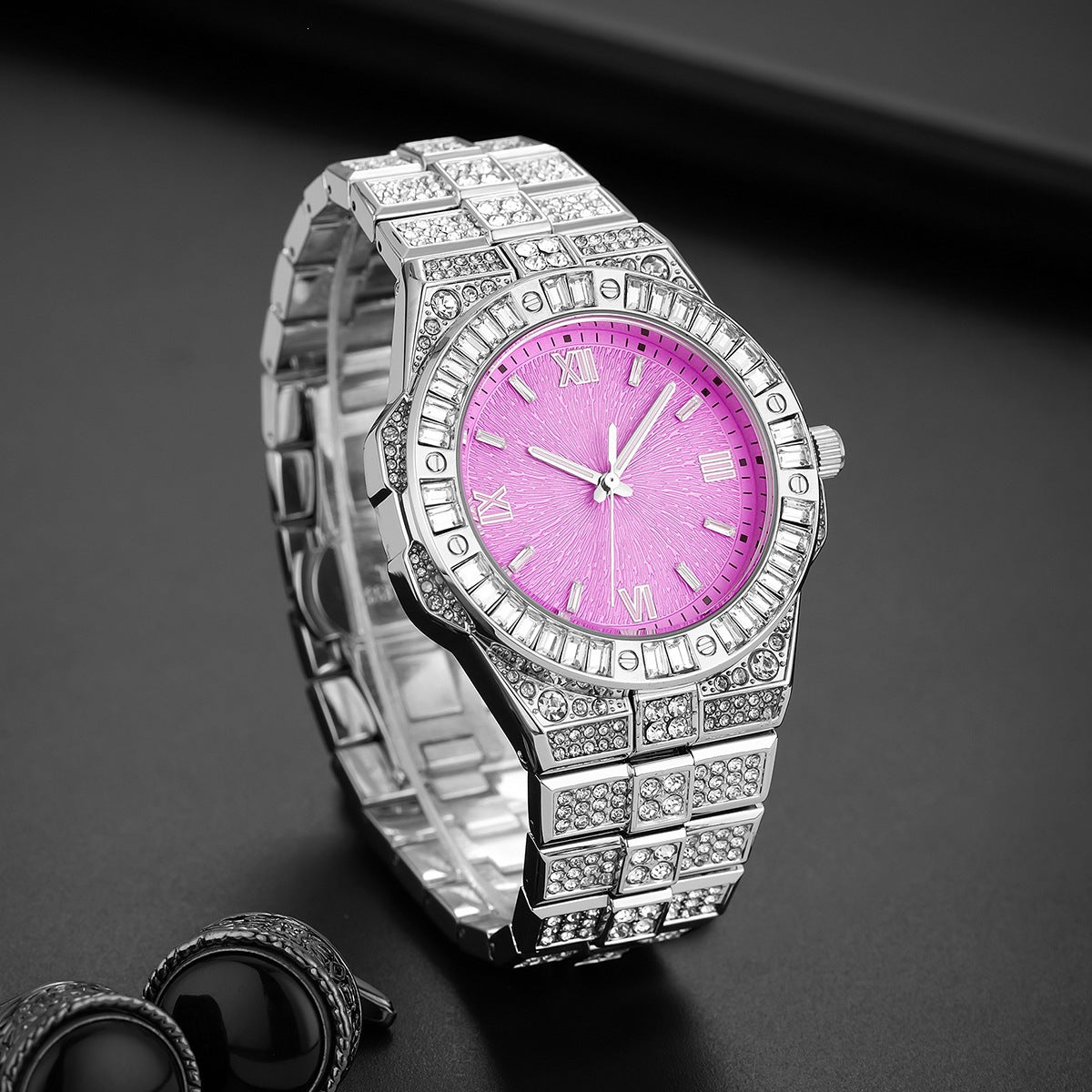 Full-diamond Watch Unisex Hip-hop Party Wristwatch