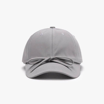 Tied Bow Cotton Baseball Cap for Stylish Summer Wear