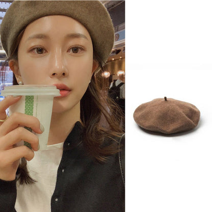 Retro Oversized Woolen Hat For Painters Perfect For Fall And Winter