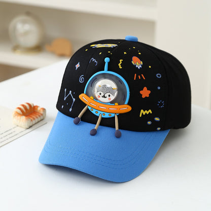 Summer Children's Baseball Cap For Boys - Cute Cartoon Space Astronaut Children's Baseball Cap For Kids Aged 3-6, Sun Protection For Children