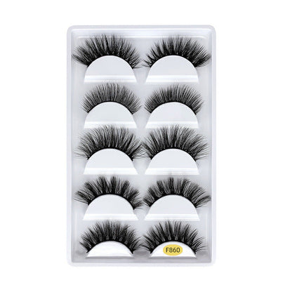 Naturally Curled Voluminous Synthetic Eyelashes