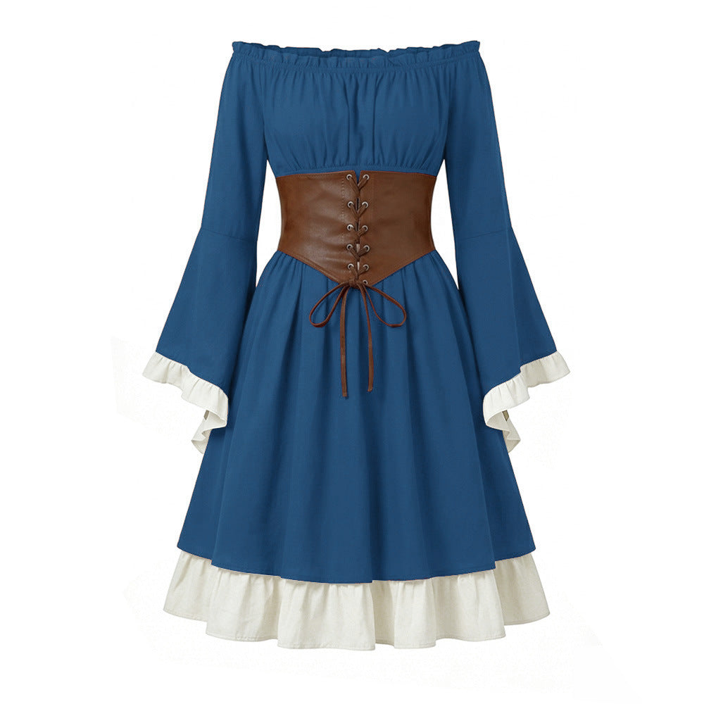 Halloween Costume Binding Corset Medieval Dress