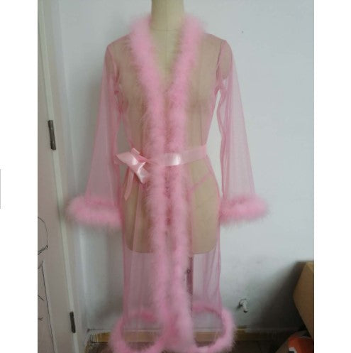 Long Robe Underwear Set For Women