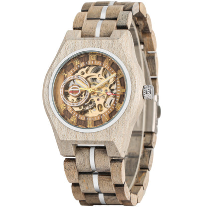 Openwork Roman Dial Automatic Mechanical Mens Watch