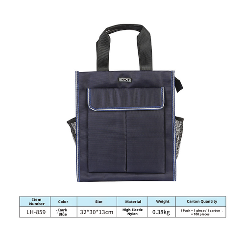 Multi-function briefcase-blue-nylon high-elastic-1 piece