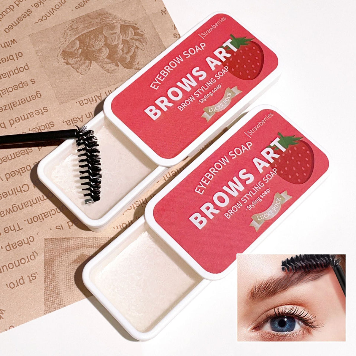 Iron Box Portable Three-dimensional Light Eyebrow Hair Styling Cream