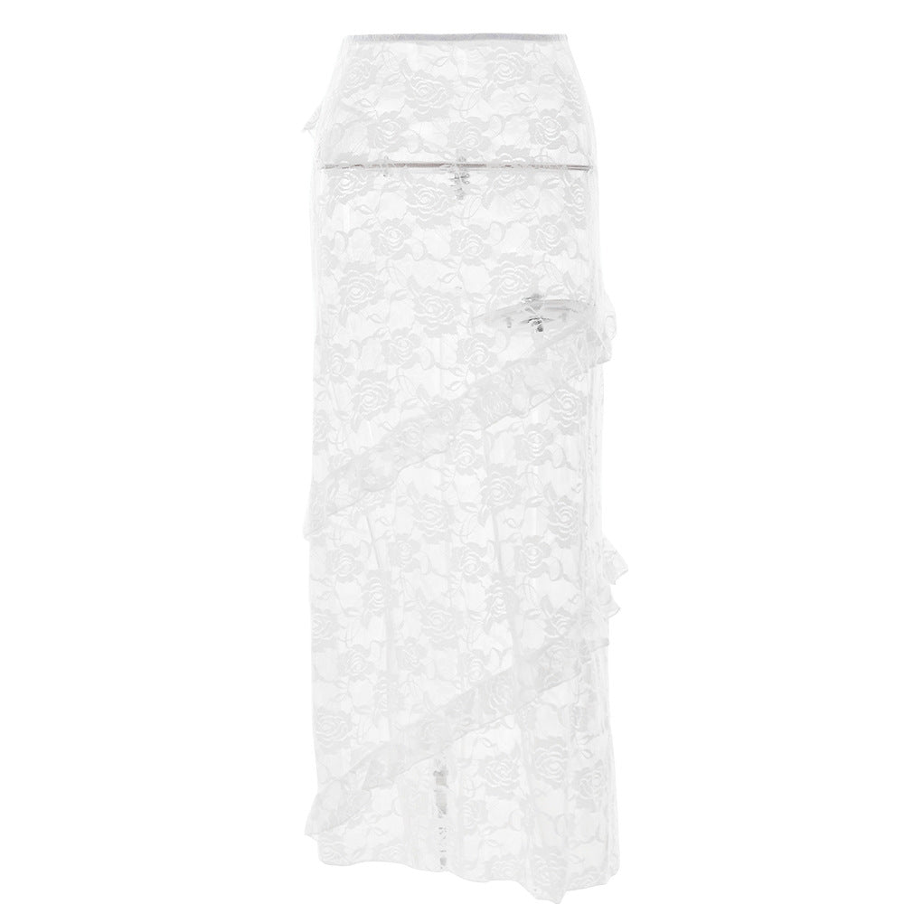Design Lace Stitching Skirt Women