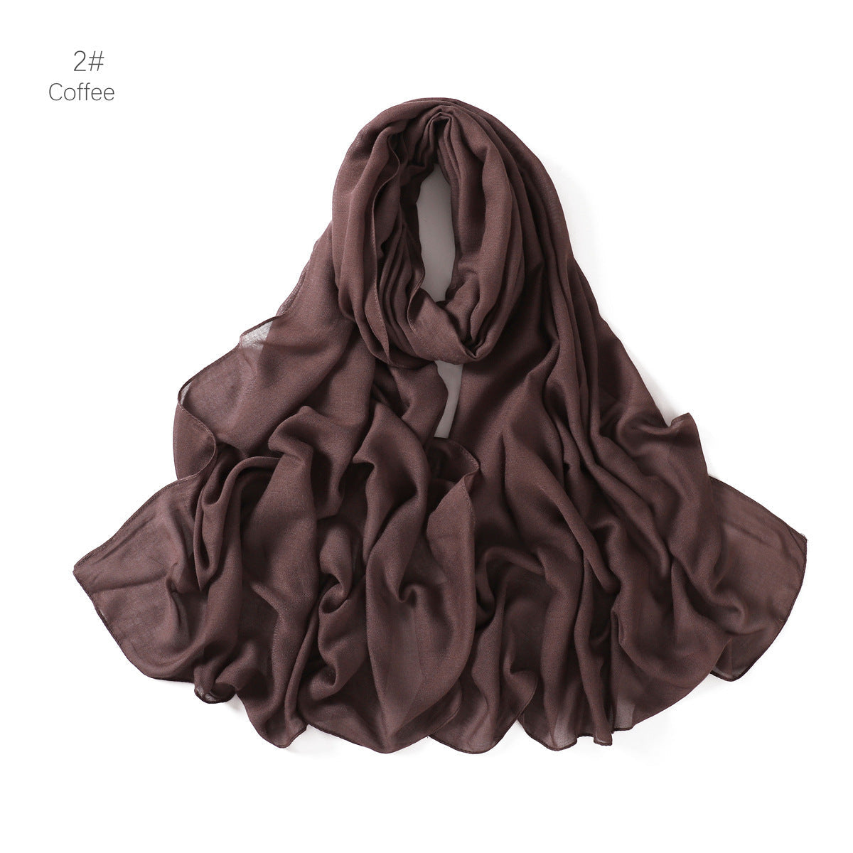 Modal Solid-color Thin-edged Breathable Headscarf
