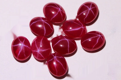 Double Egg Noodles Egg-shaped Red Star Stone Gem Stone