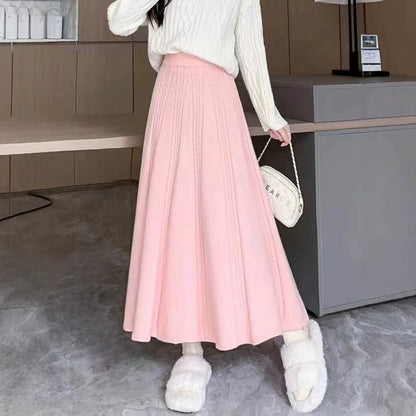 Herringbone-knit Skirt For Women
