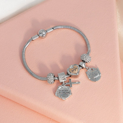 European And American-style Blush-pink Multi-strand Bracelet Couples Crystal Bracelet