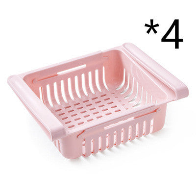 Stretchable Multifunction Refrigerator Storage Basket