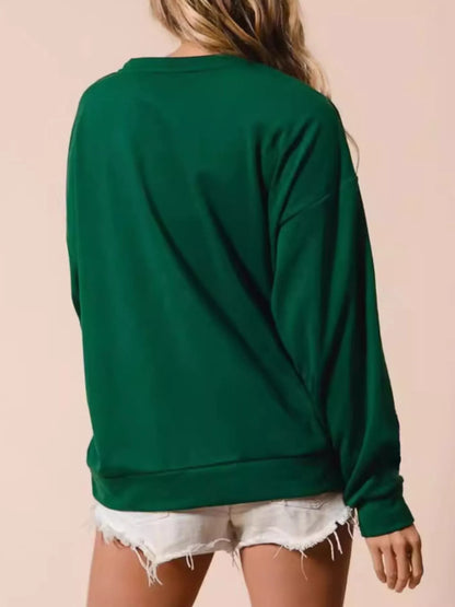 Christmas Gingerbread House Sequin Sweatshirt