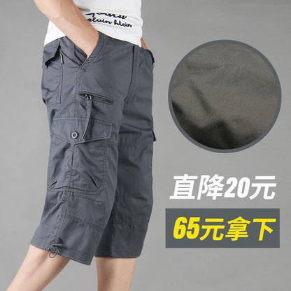 Wholesale Capri Pants Men's Overalls Pants Men's Loose Thin Men's Multi-pocket Outdoor Sports Casual Shorts