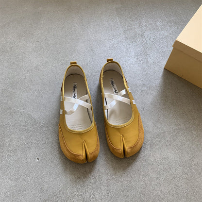 Thick Bottom Split Toe Trotter Feet Pumps Women
