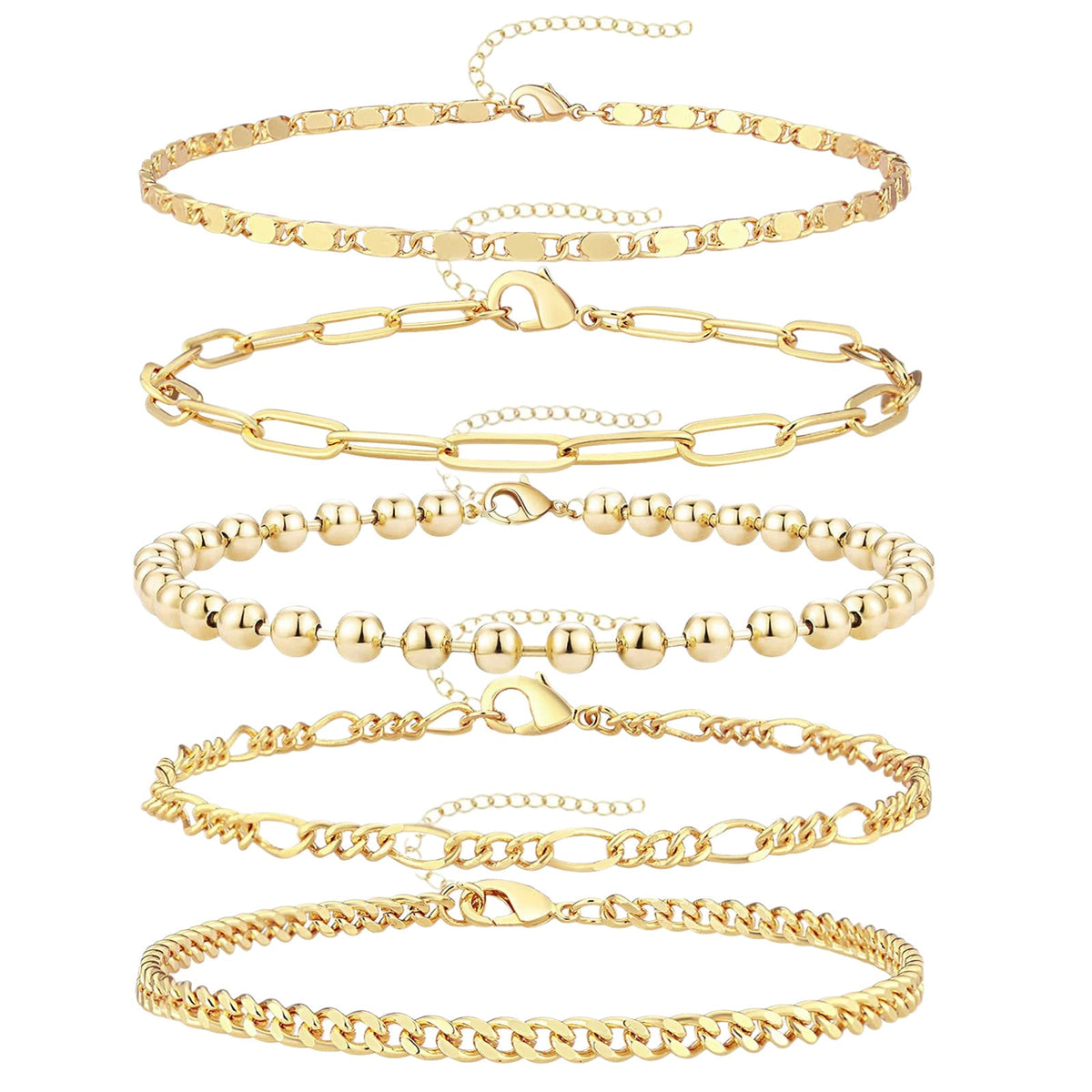 Multi-layer Light-luxury Bracelet Round-bead Chain Anklet