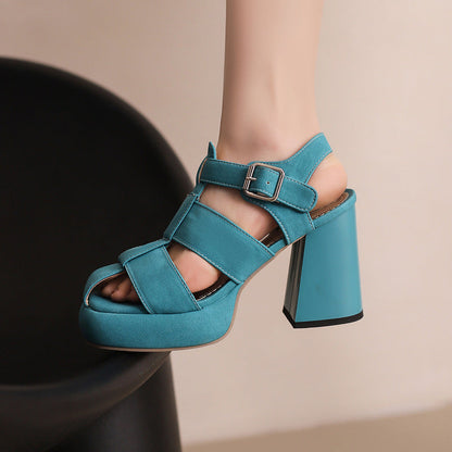 Large Size Sandals Baotou Roman Platform