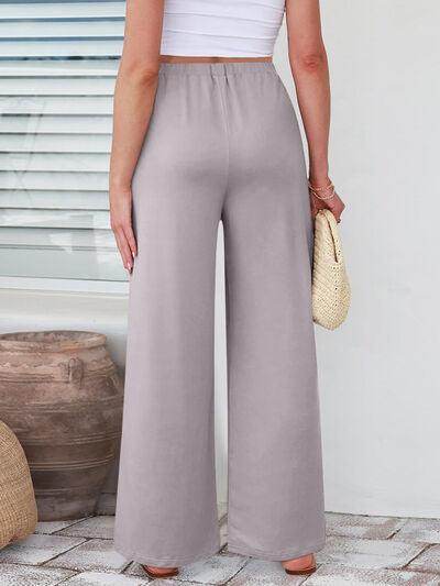 Elastic Waist Wide Leg Pants for Women in Various Sizes