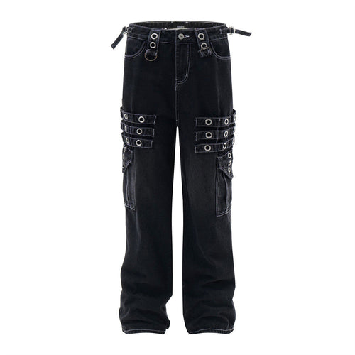 Fashion Punk Rock Cargo Jeans Men