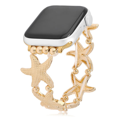 Starfish Strap Suitable For Iwatch9876 Watch Metal Strap Five-Pointed Star Bracelet Xiaomi 9 8Pro