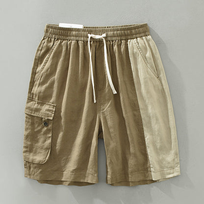 Men's Thin Trendy Loose Color Matching Linen Pants