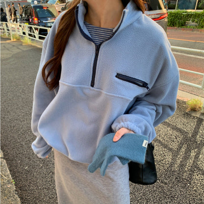 Womens Versatile Layered Fleece Hoodie