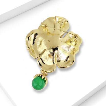 Diamond-Encrusted Peony Brooch Womens Jewelry