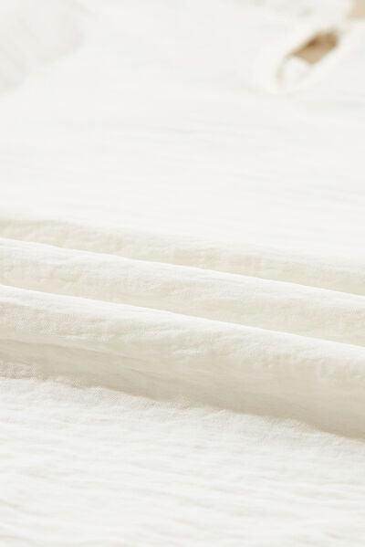 Frill Mock Neck Ruffled Balloon Sleeve Blouse for Women
