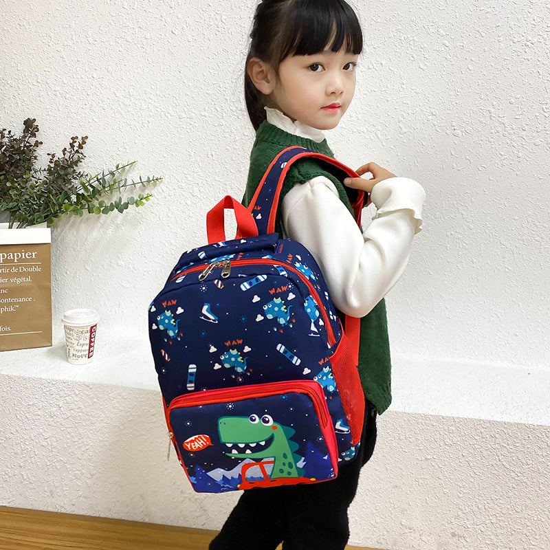Cute Dinosaur Kindergarten Cartoon Backpack for Boys and Girls