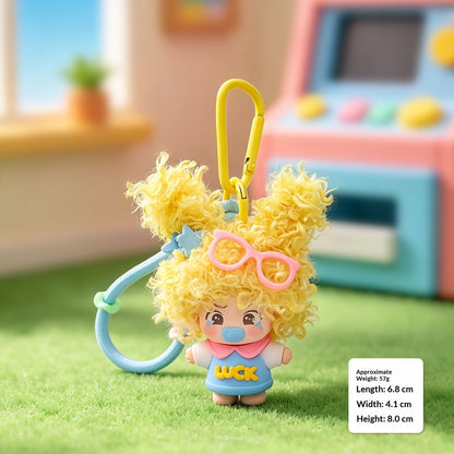 Curly-haired Dopamine Pacifier Doll Keychain Pendant