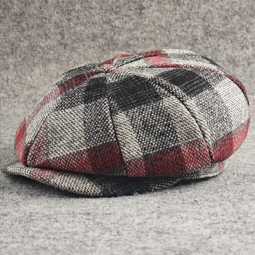 European American Style Pattern Octagonal Cap