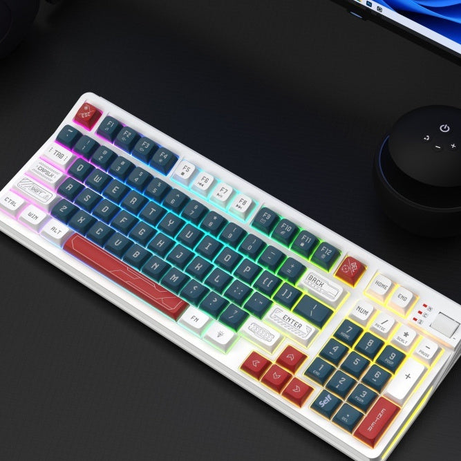 Combination Of Three Color Luminous Machinery Feel Desktop Computer