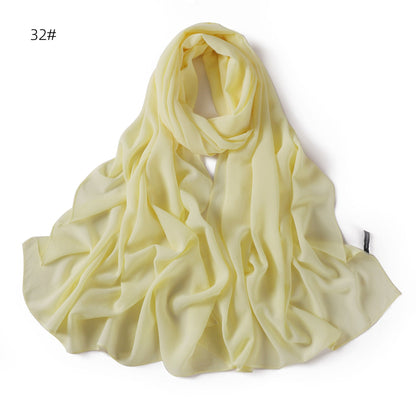 Soft Draping Solid-color Scarf For Women
