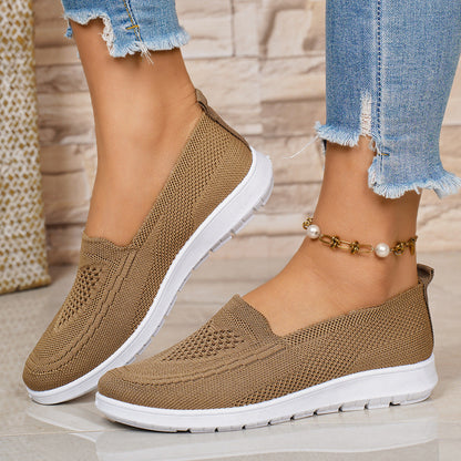 Flyknit Shoes Casual Loafers Foreign Trade  Soft Soles