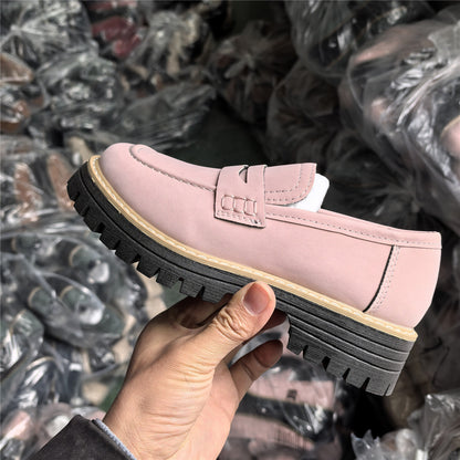 Leather Plus Size Casual Women's Shoes