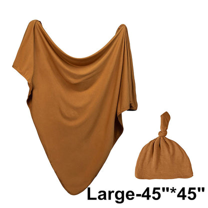 Newborn Knitted Stretch Fabric Solid Color Wrapper