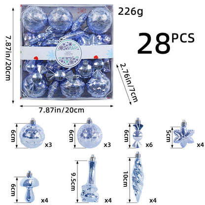 Christmas Decorations 28PCS Electroplated Plastic Balls Christmas Tree Ornaments