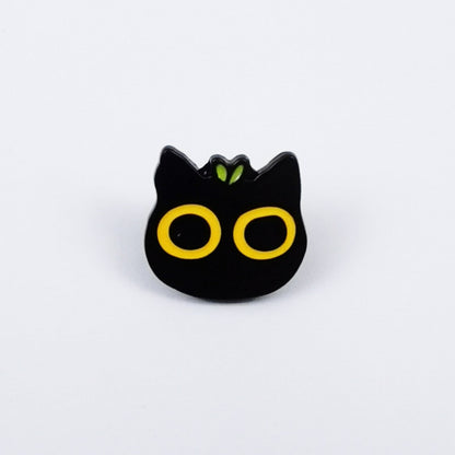 Black Catstyle Brooch, Versatile And Niche, Made Of Alloy For Clothing