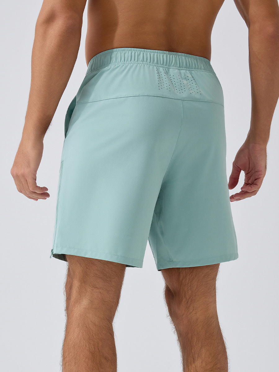 Men Solid Color Loose Fit Five Inch Athletic Shorts Summer Quick Dry Running Training Marathon Casual Workout Shorts