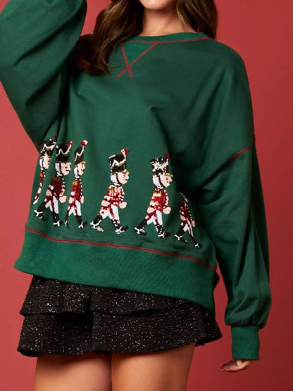 Christmas Marching Band Sequin Sweatshirt