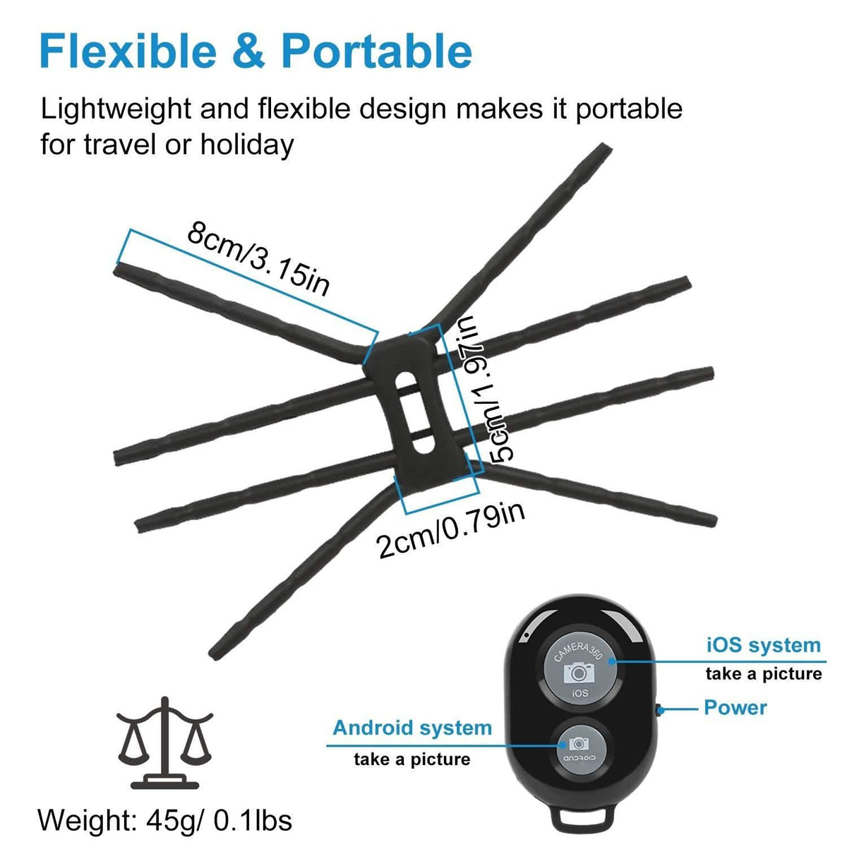 Flexible Spider Phone Stand Remote Cradle