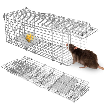 Foldable Rat Trap Cage Humane Live Rodent Trap Cage