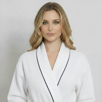 Knee-Length Waffle Robe for Women
