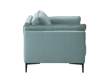 ACME Mesut Loveseat, Light Blue Top Grain Leather