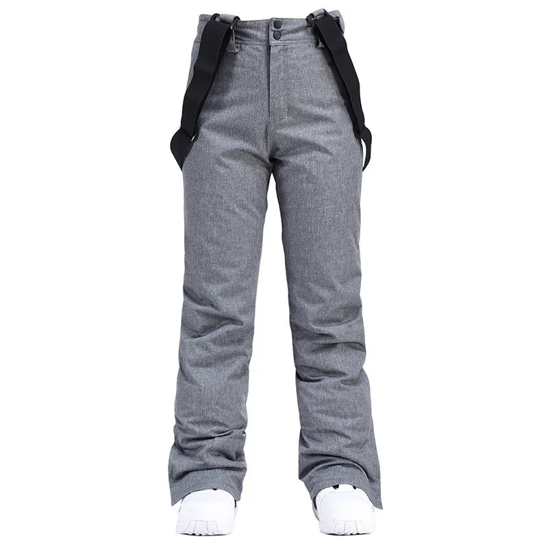 Windproof Waterproof Ski Pants with Detachable Elastic Waist